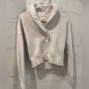 Abercrombie & Fitch Light Gray Fleece-Lined Top